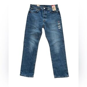 Levi's 501 High-Rise Straight Leg Jeans Womens Size 32x30 Button Fly Denim NWT